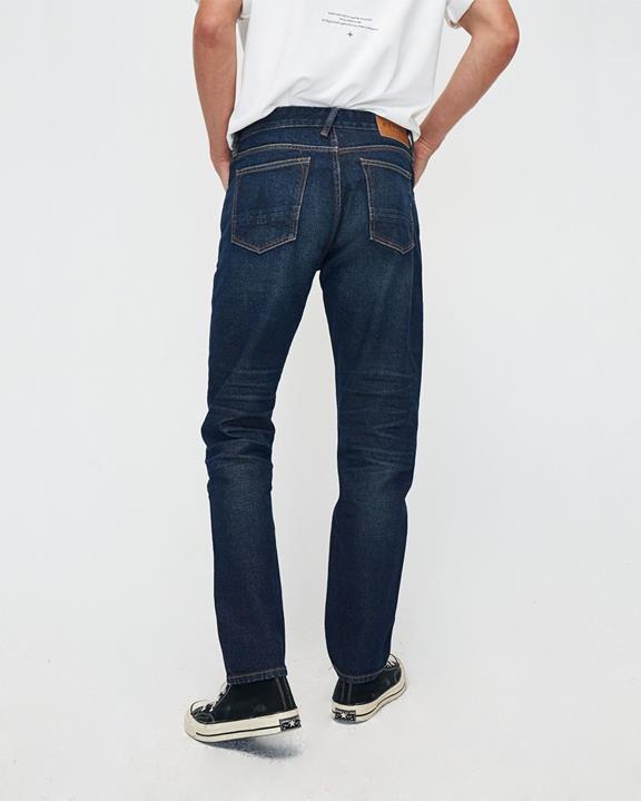 Jeans Jim Regular Slim Orange Selvedge Gerecycled Gebroken In Donkerblauw 4
